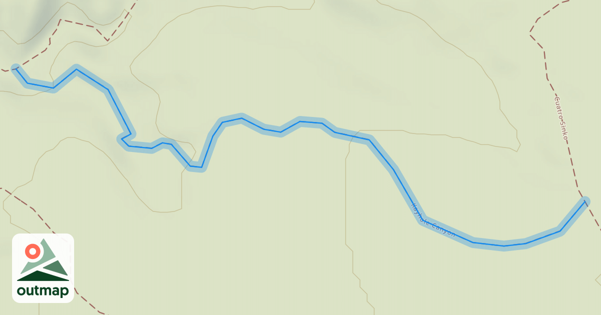Map of Kayhole Canyon in Pueblo