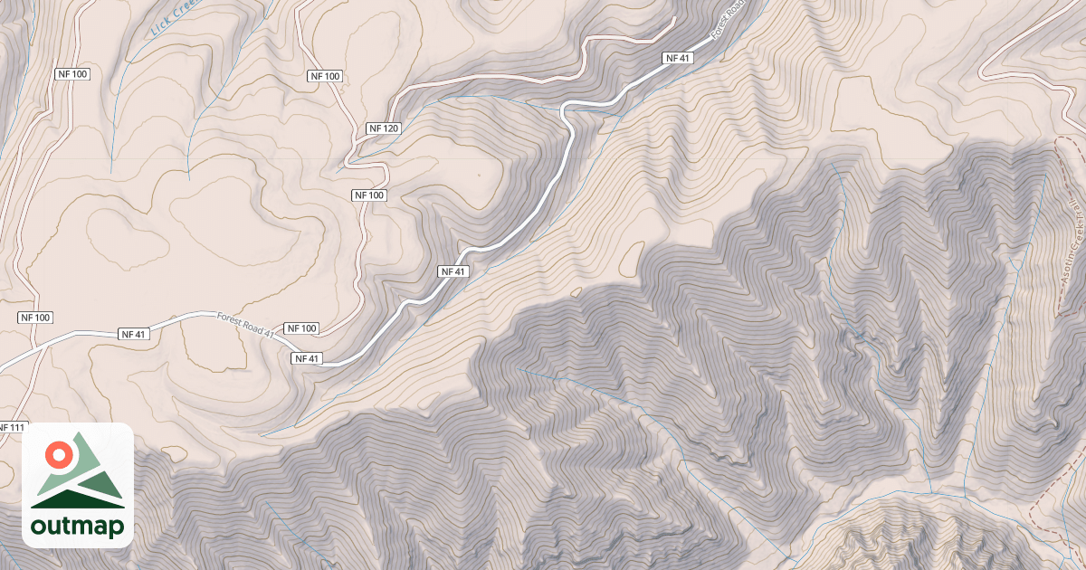 Map of North  Fork  Asotin  Creek  Tr