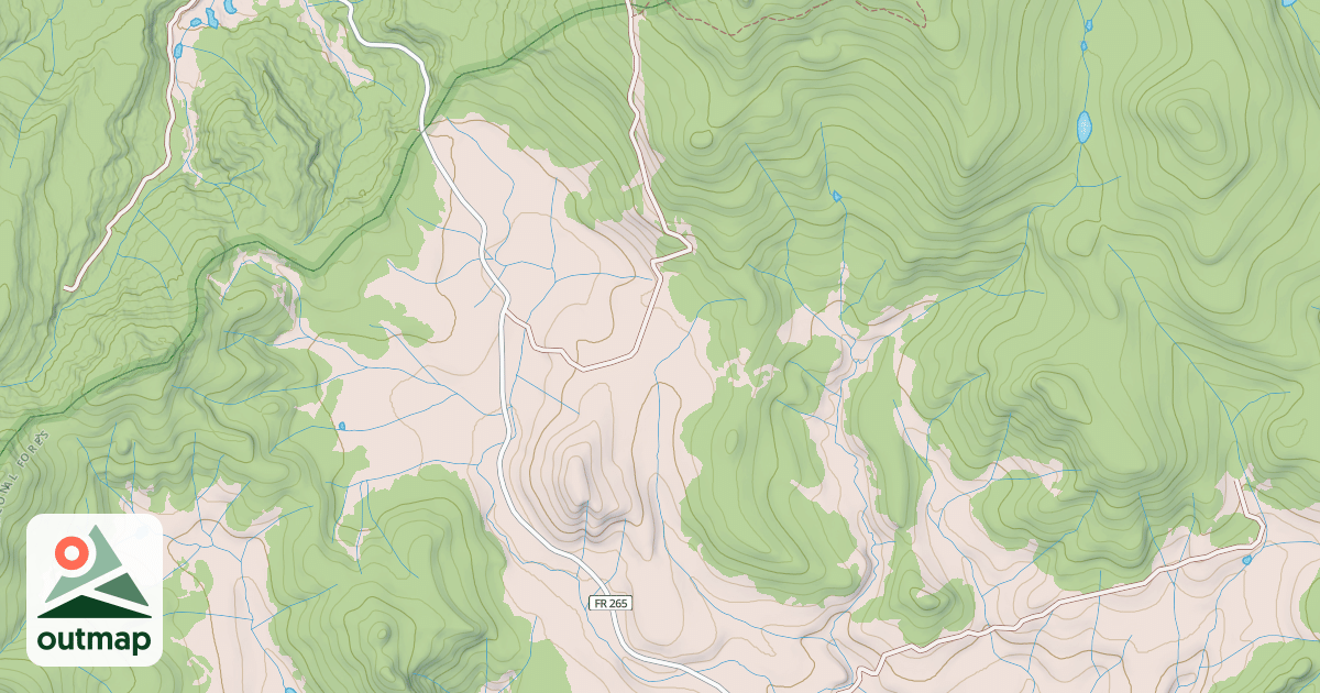 Map of Oil Well Powerline Snowmo/Ski