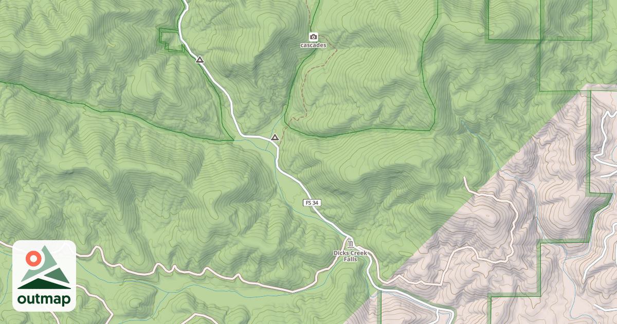 Map of DICKS CREEK