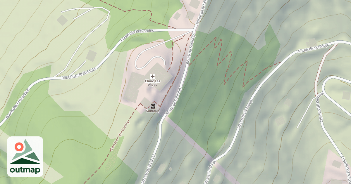 Map of Route de Sonloup