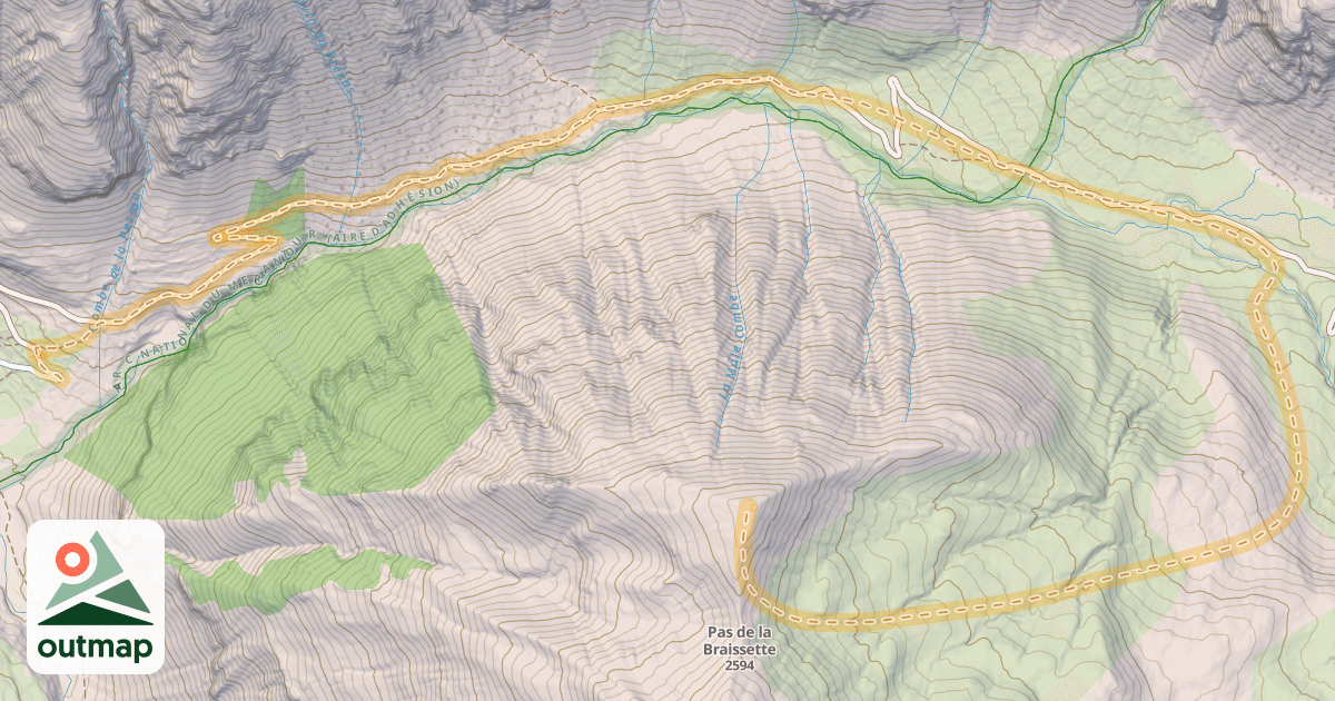 Map of Tête de Glaudon — Bayasse