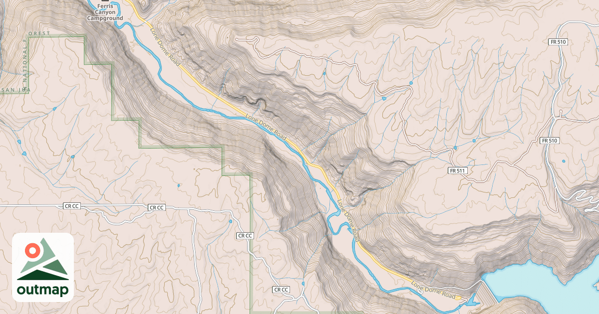 Map of LONE DOME