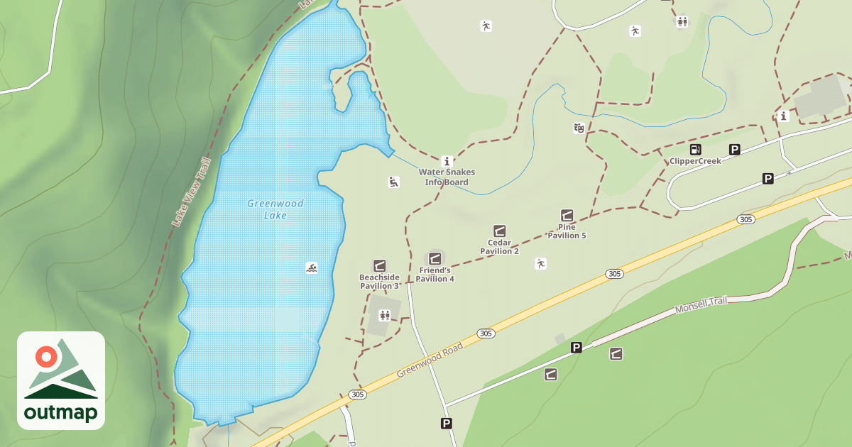 Map of Greenwood Furnace State Park Trails