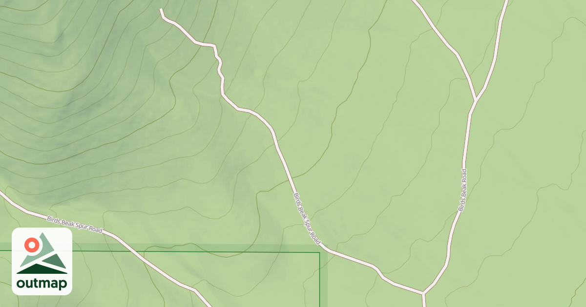 Map of BIRDS BEAK SPUR