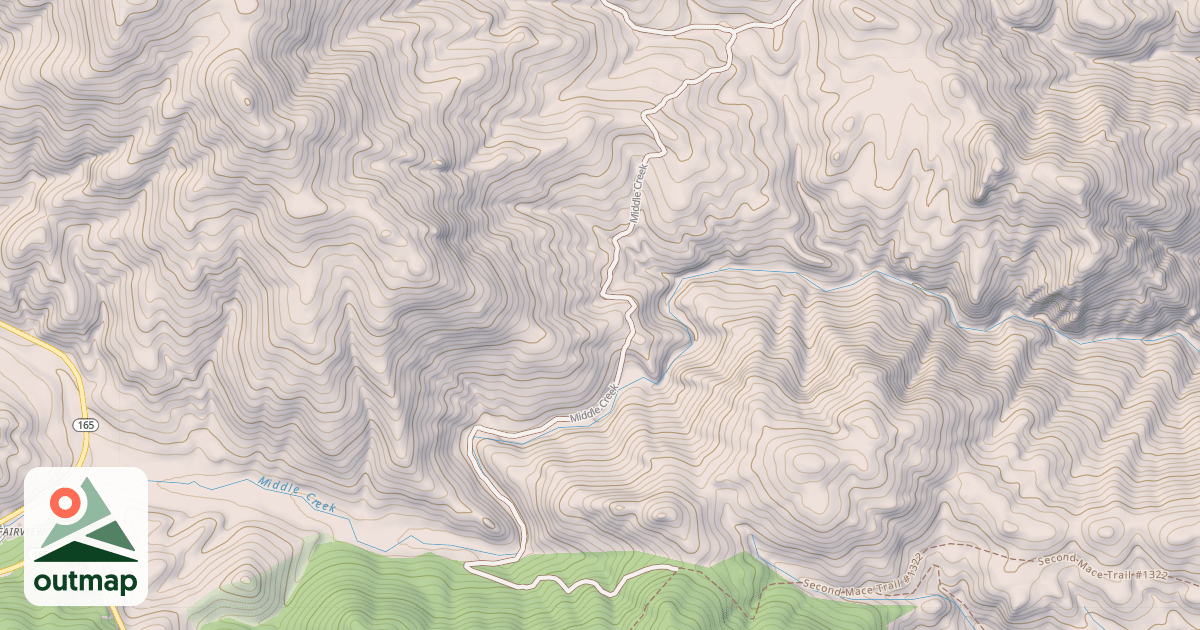 Map of MIDDLE CREEK
