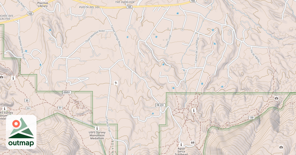 Map of TUNNEL SPRINGS