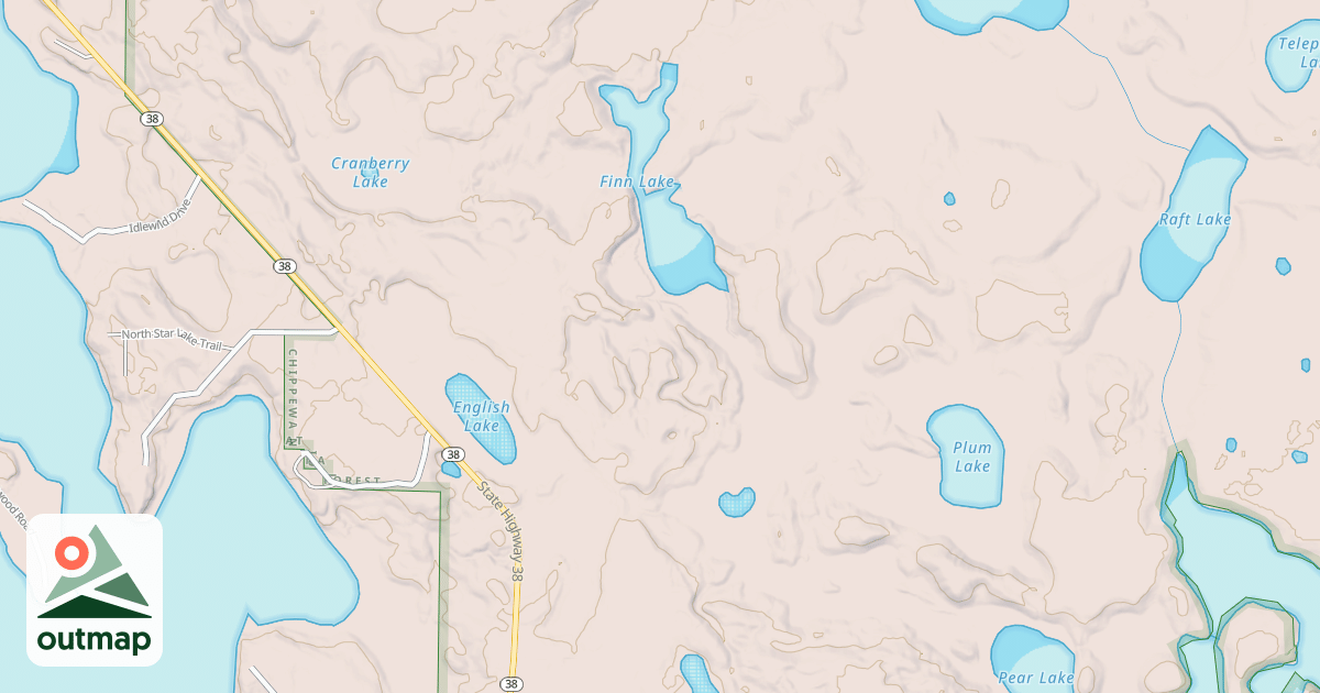 Map of ENGLISH LAKE ROAD