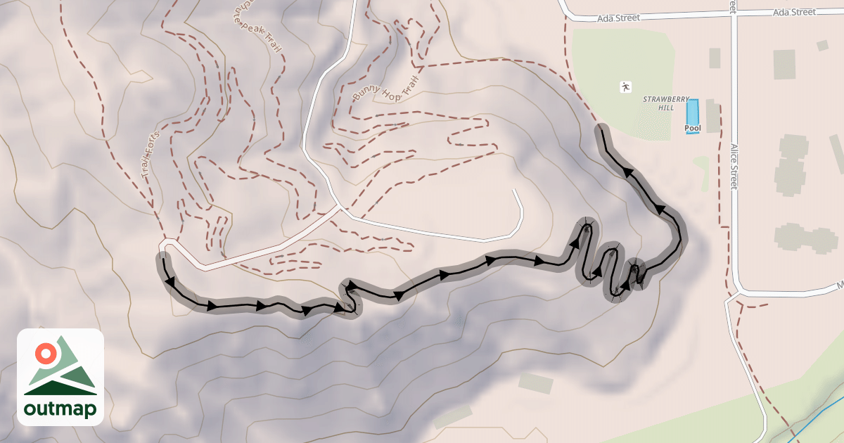 Map of Pitfall Trail
