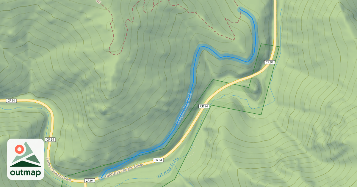 Map of Canyon Rim Trail