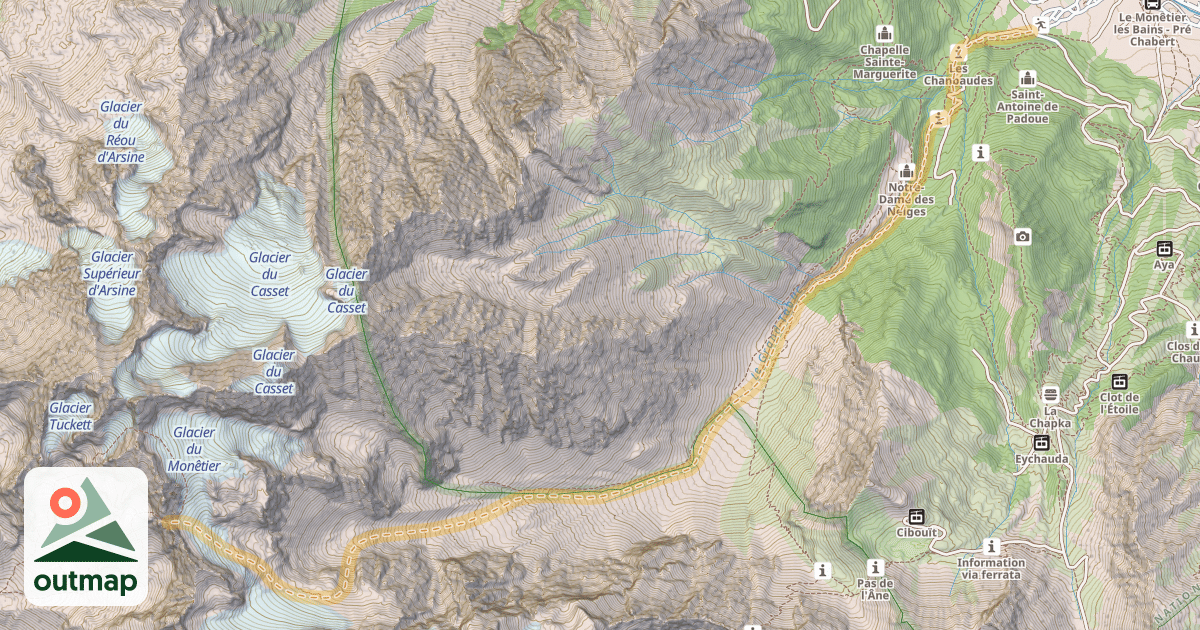 Map of Col du Monêtier — Le Monêtier-les-Bains