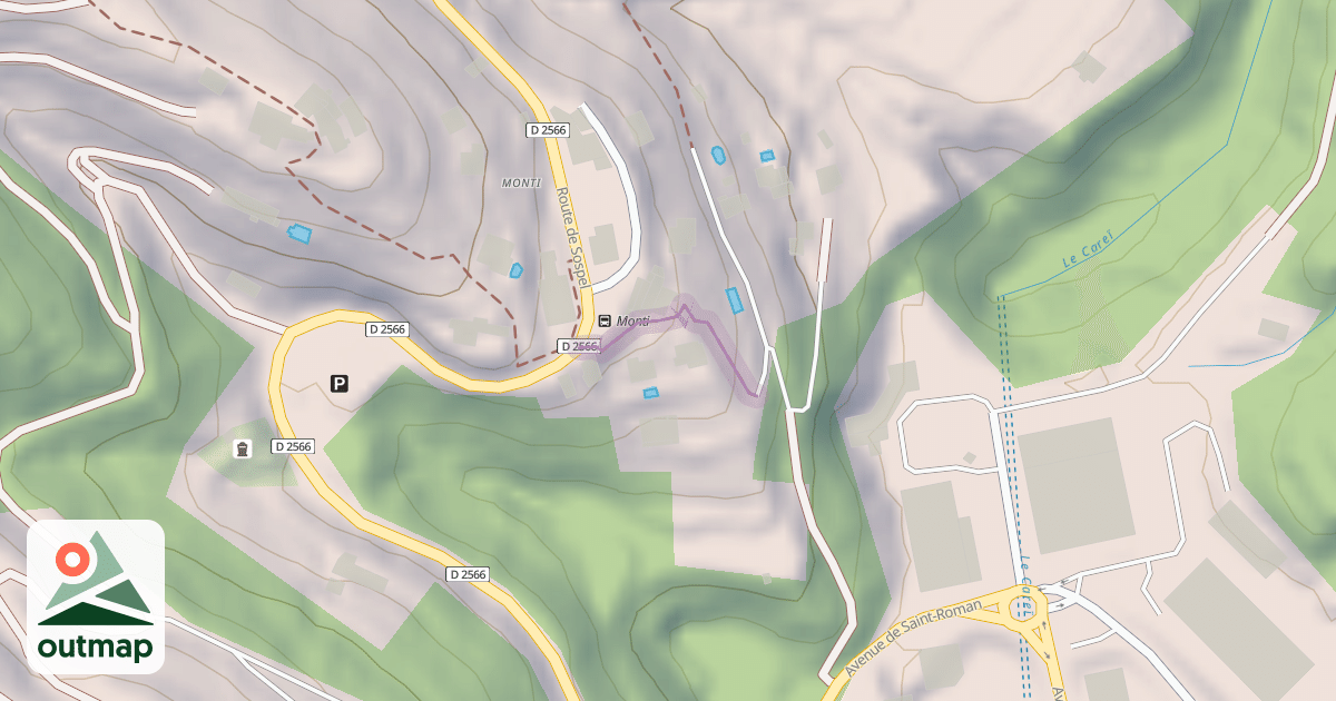 Map of Pian du Mangio
