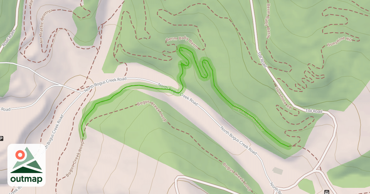Map of Bogus Creek Loop