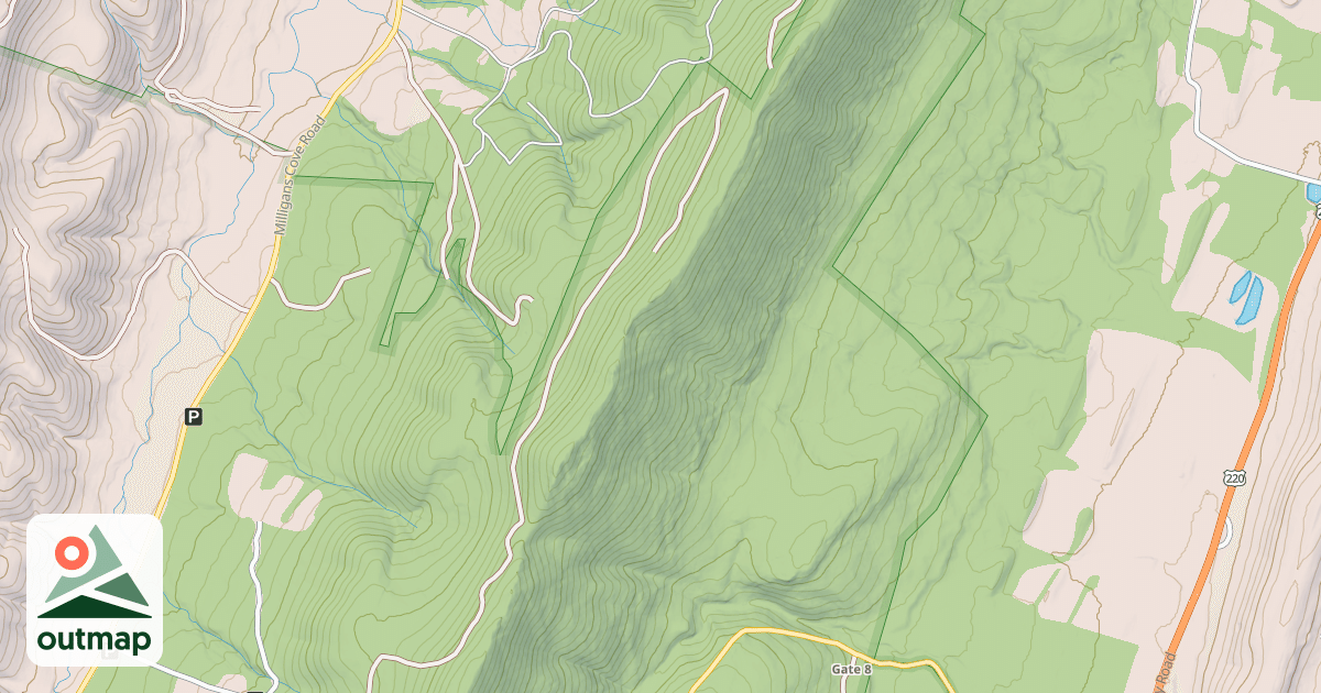 Map of Stage Coach Trail