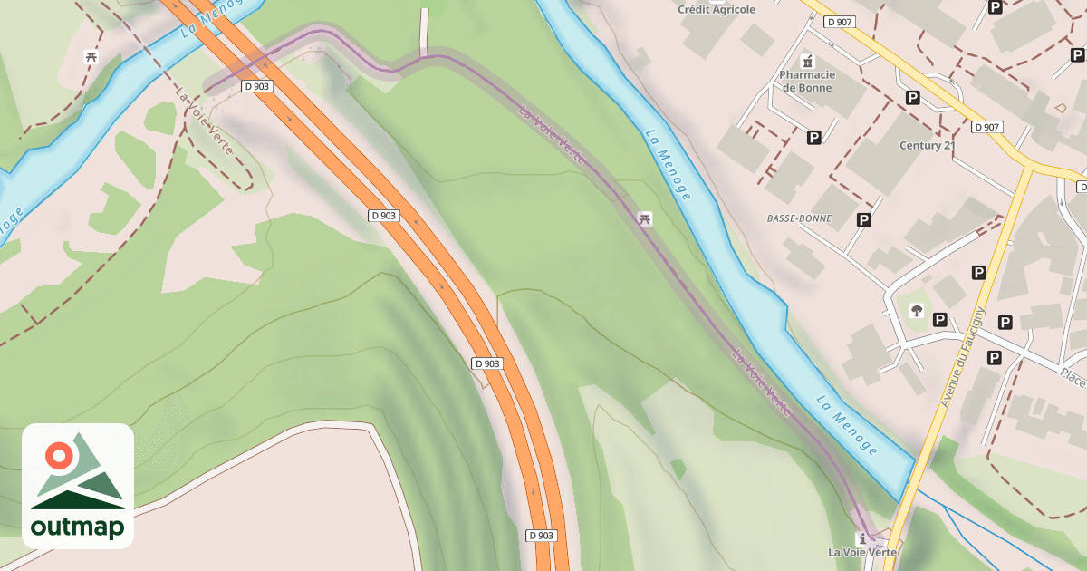 Map of La Voie Verte