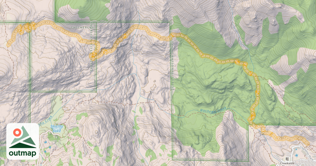 Map of Granite Chief Trail