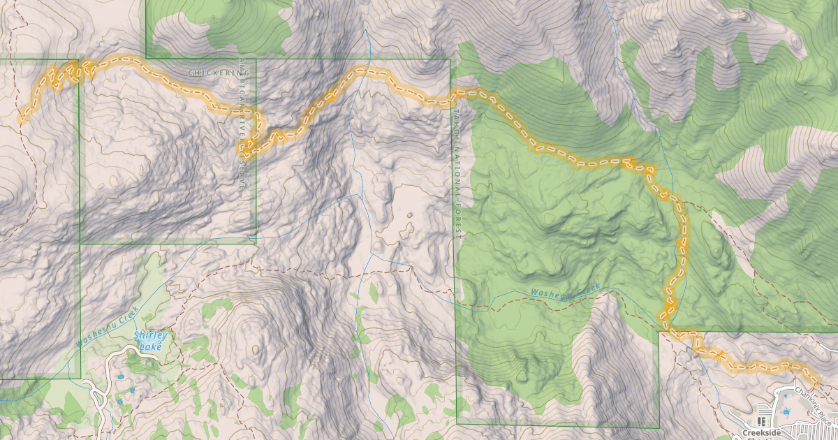 Map preview of Granite Chief Trail