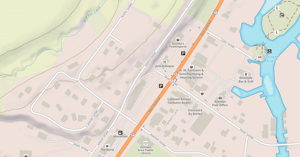Map preview of North Western State Trail