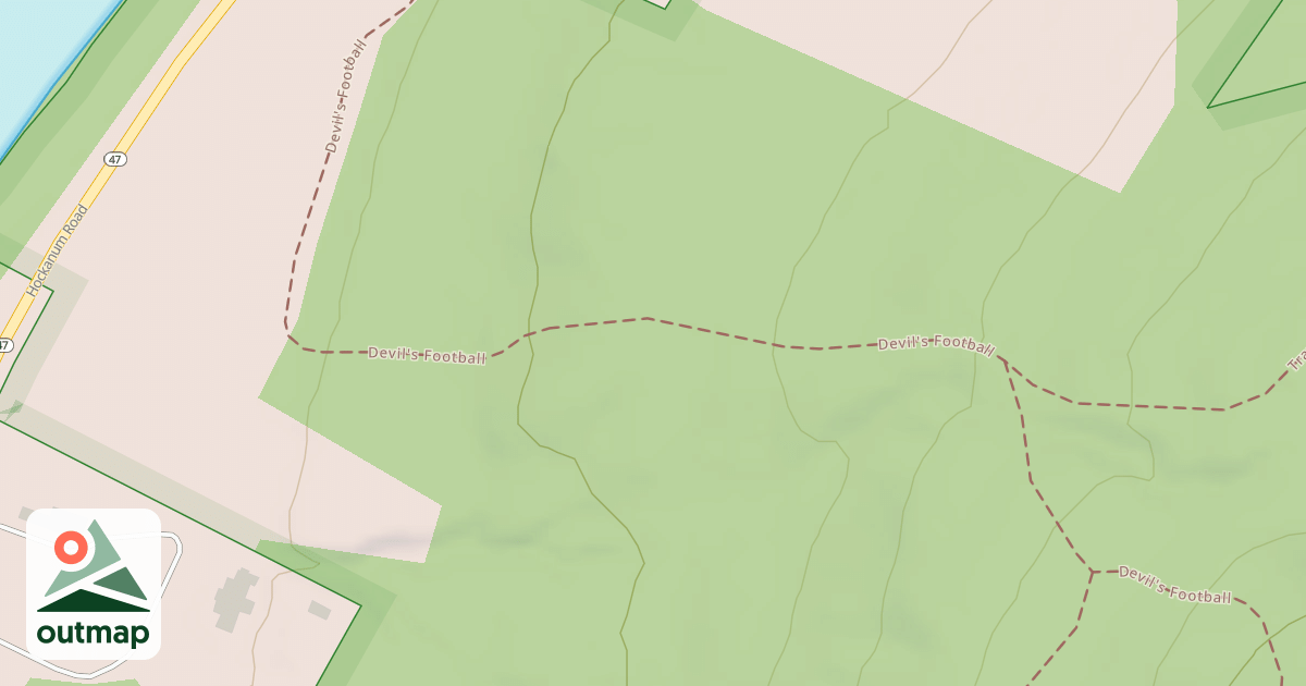 Map of Devil's Football Trail