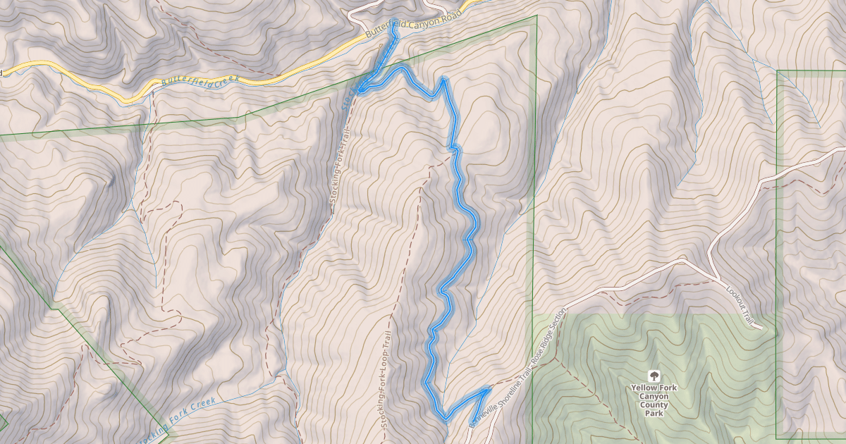 Map preview of Stocking Fork Loop Trail