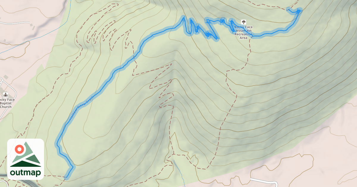 Map of Hollow Rock Trail