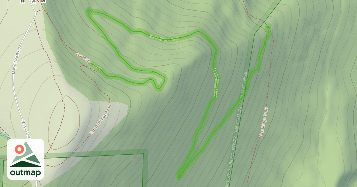 Map of East Ridge Trail