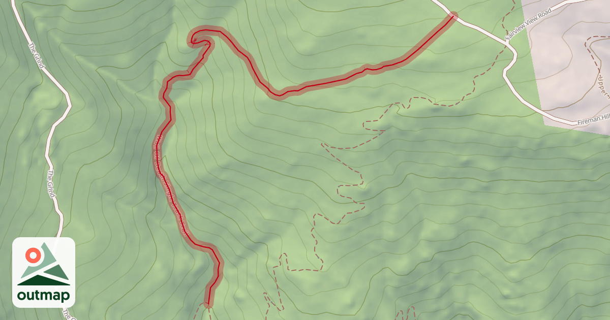 Map of Wall Of Death Single Track Trail