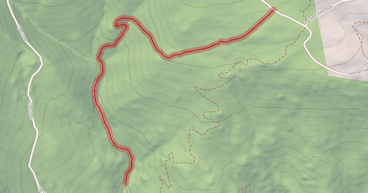 Map preview of Wall Of Death Single Track Trail