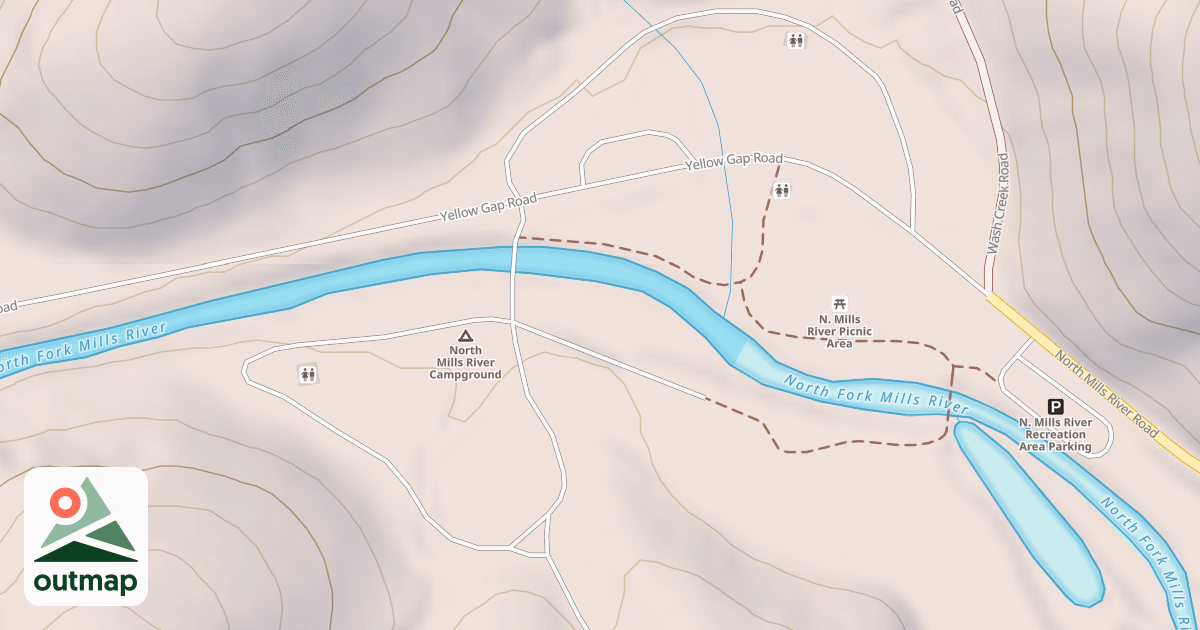 Map of N. MILLS RIVER REC AREA