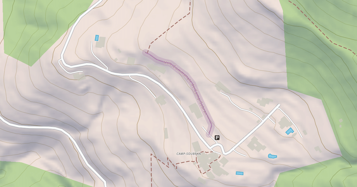 Map preview of Voie Communale de Camp-Sobran