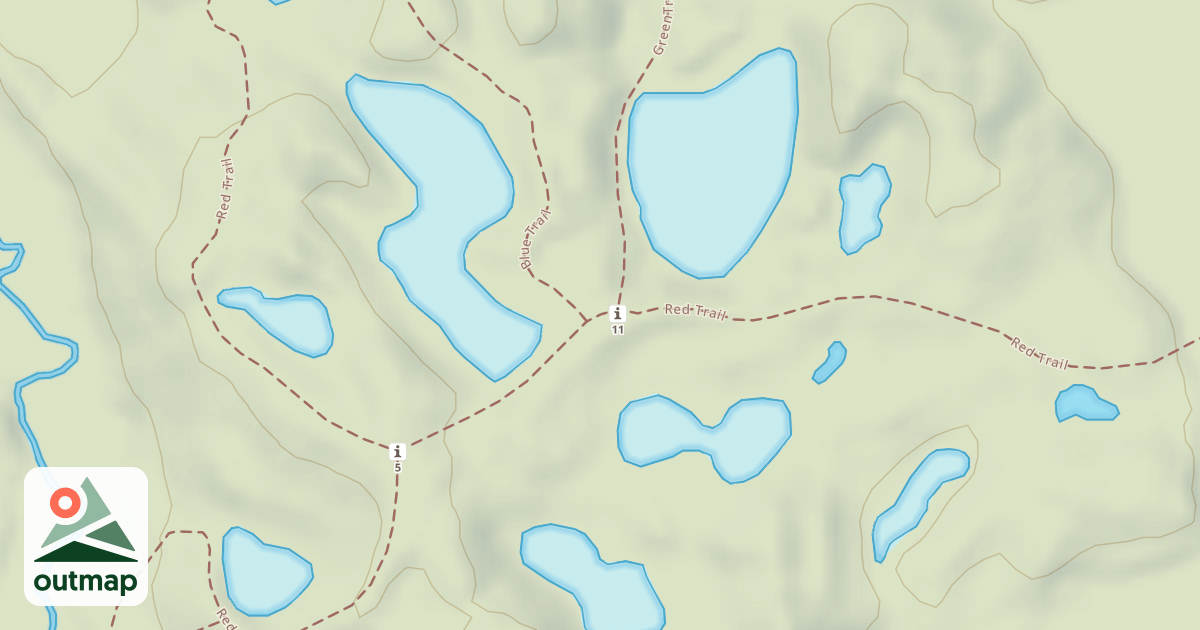 Map of Bald Mountain Rec. Area - Red Trail
