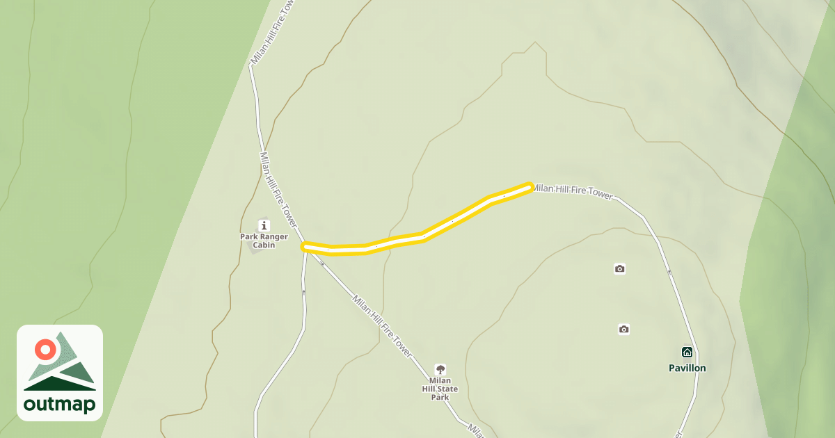 Map of Milan Hill Fire Tower