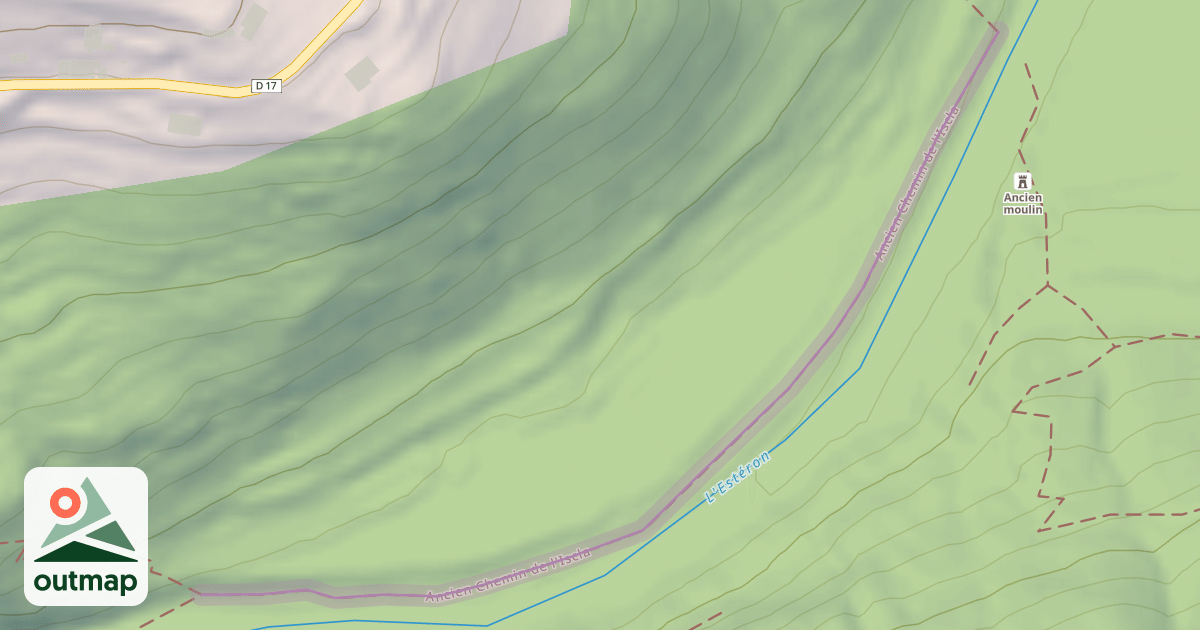 Map of Ancien Chemin de l'Iscla