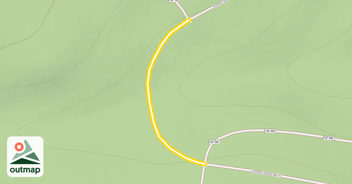 Map of Forest Road 4615
