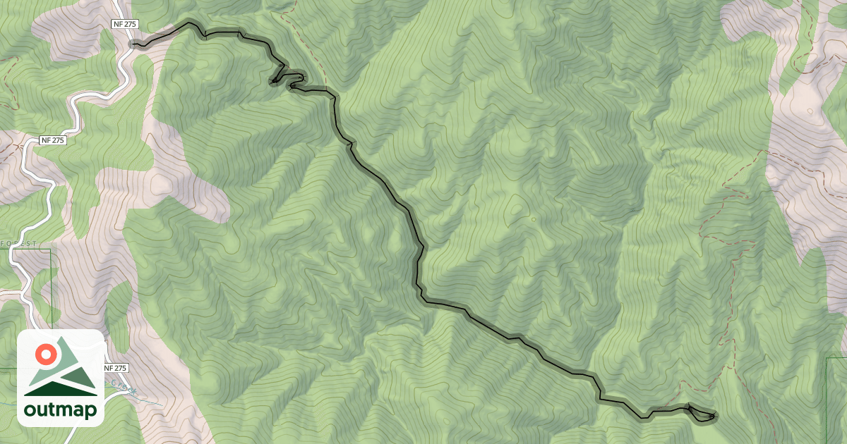 Map of Gardiner Peak Trail 155
