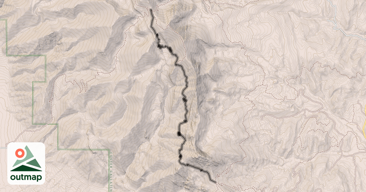Map of Bridger Foothills Trail