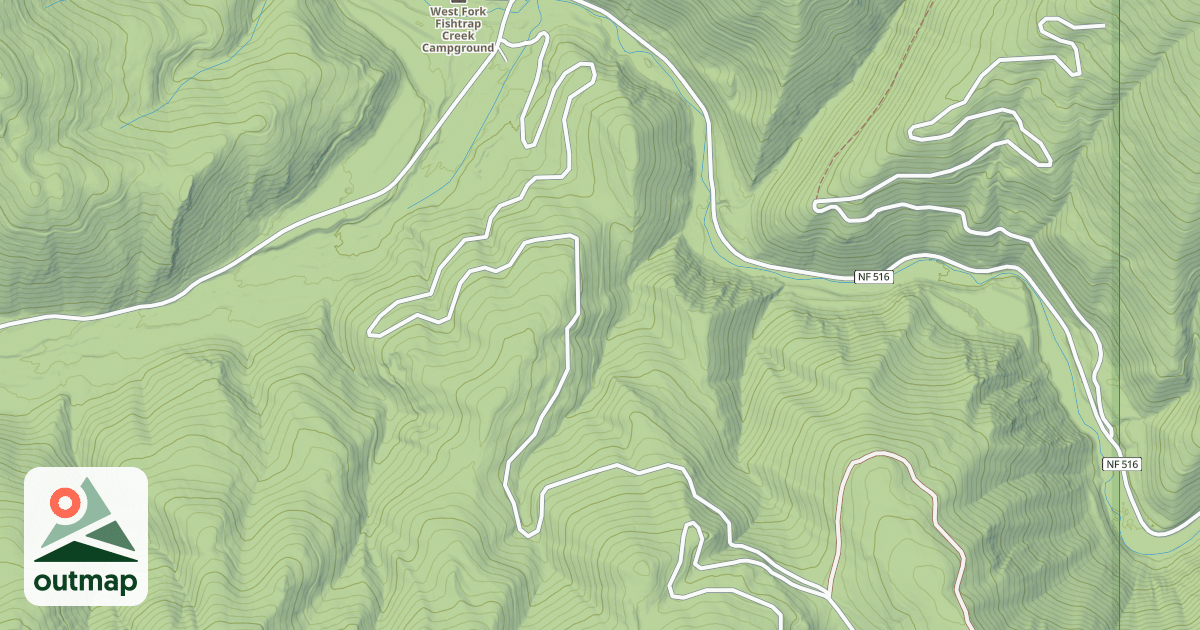 Map of LOWER FISHTRAP RIDGE