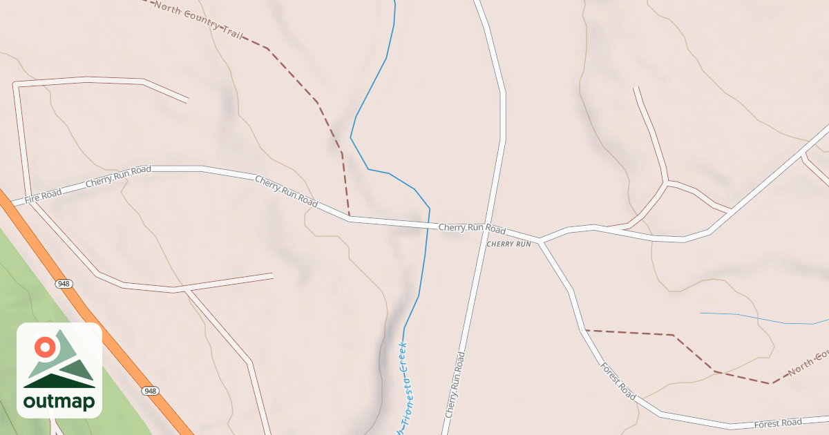 Map of CHERRY RUN