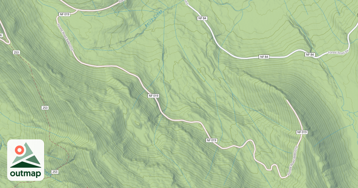 Map of ALLEN MOUNTAIN