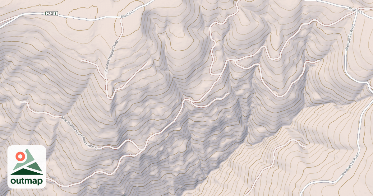 Map of BEAR WALLOW SOUTH