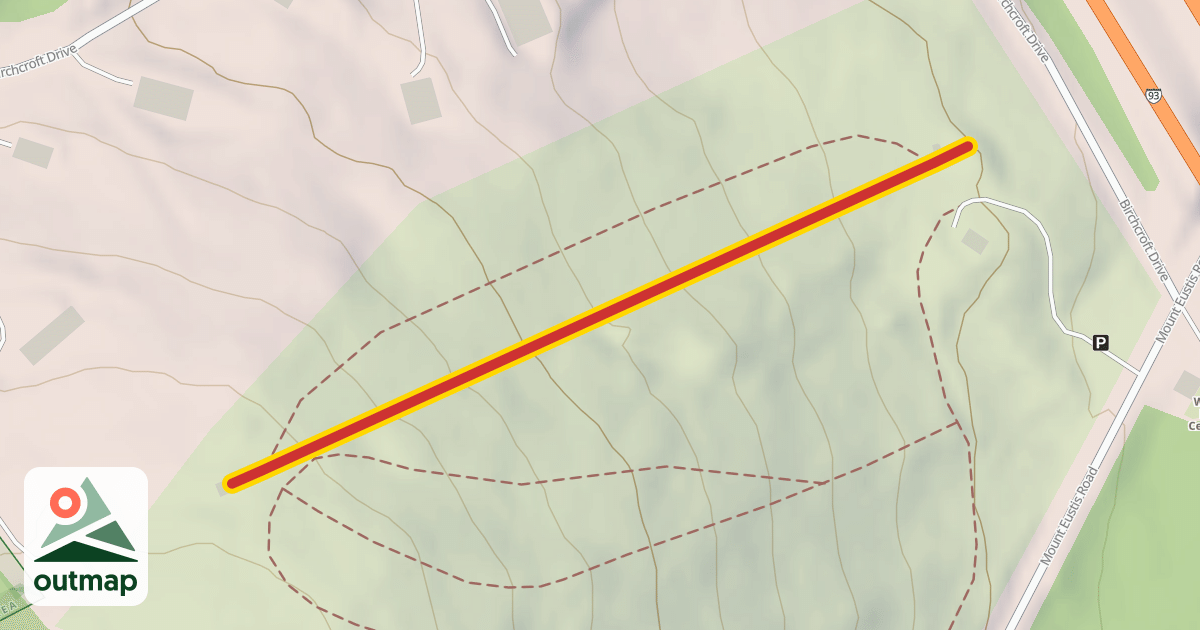 Map of Mt. Eustis Rope Tow