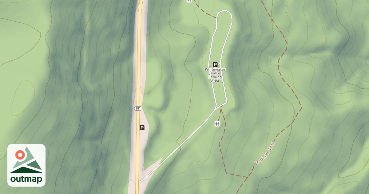 Map of WHITE WATER FALLS