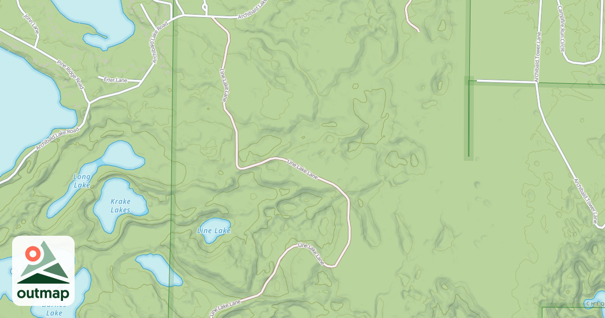 Map of CHICKEN FOOT LAKE ROAD