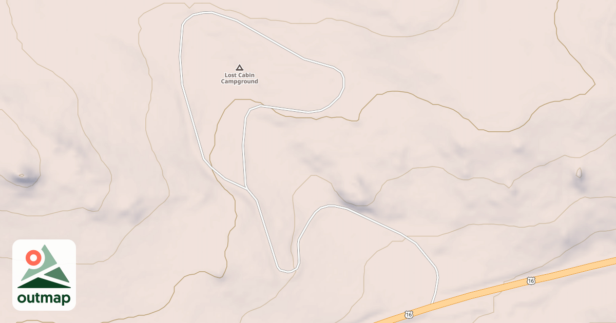 Map of LOST CABIN C.G.