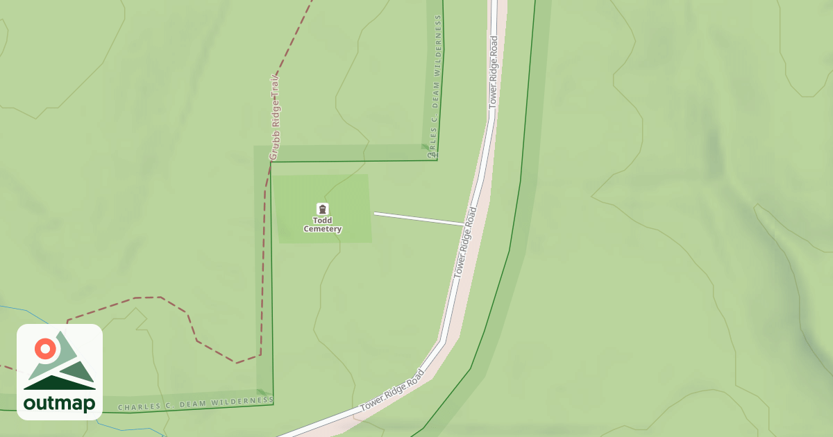 Map of TODD CEMETERY (WILDERNESS)