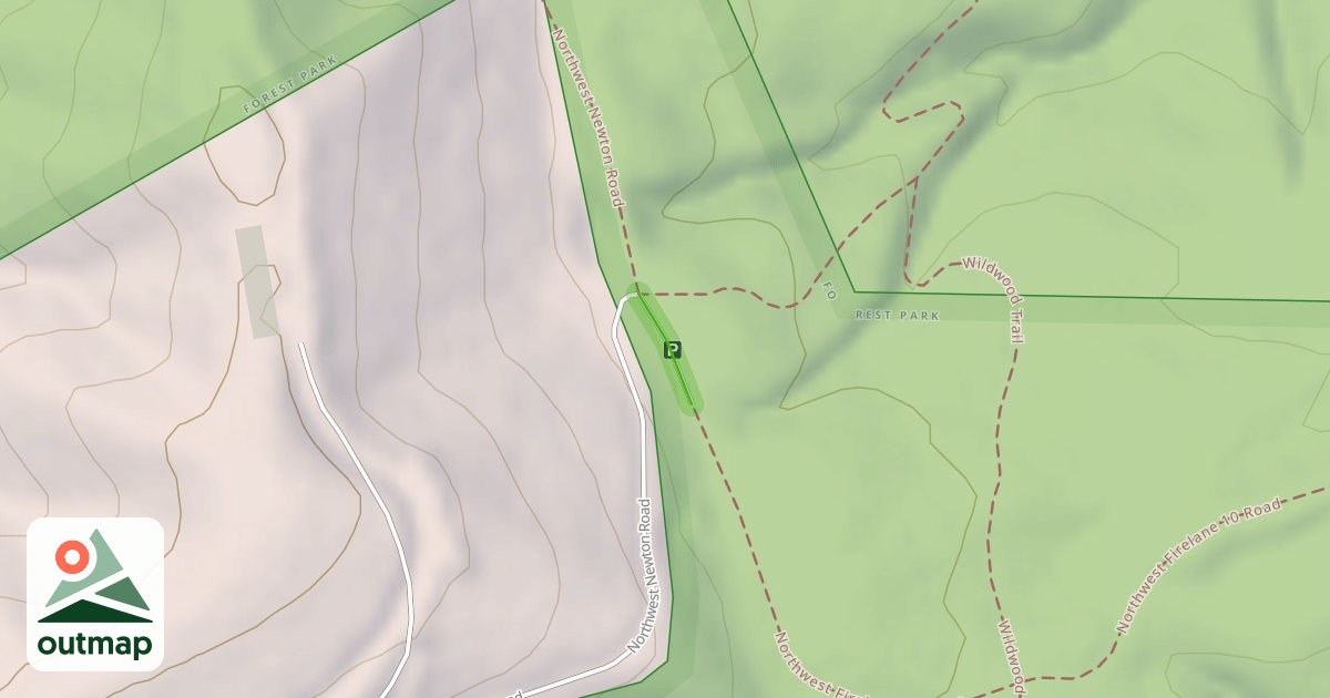 Map of Northwest Firelane 10 Road