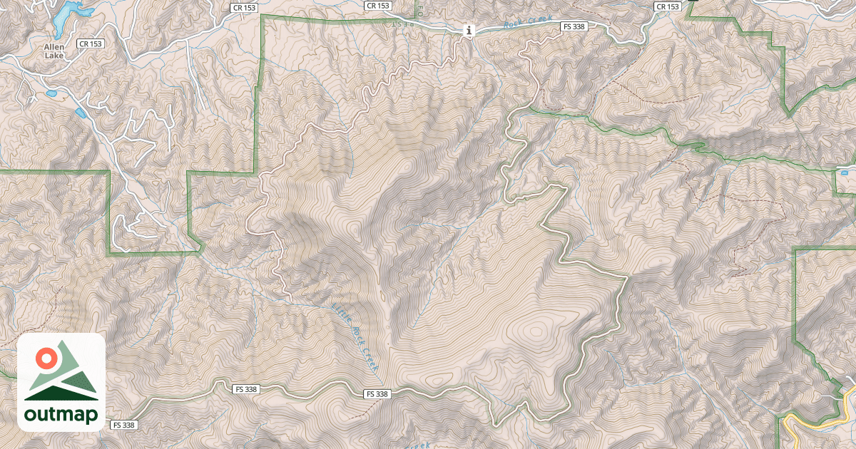 Map of STANLEY GAP (RICH MOUNTAIN)