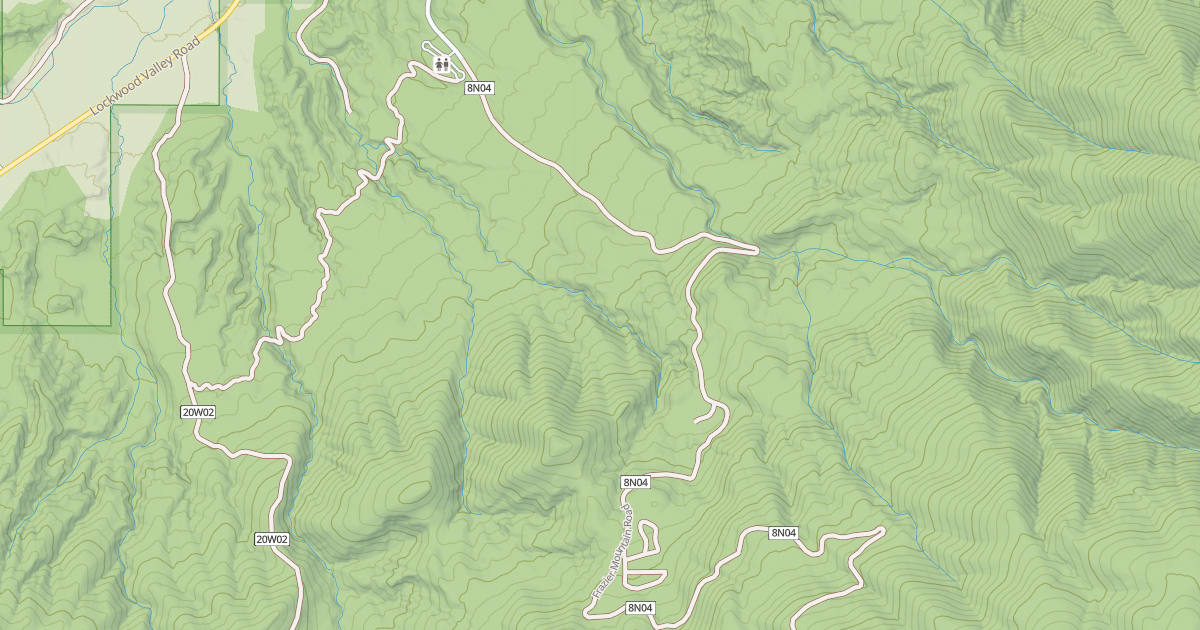 Map preview of FRAZIER MTN.