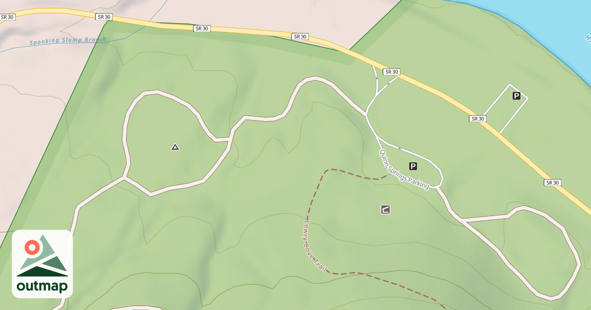 Map of QUINN SRINGS CAMPING