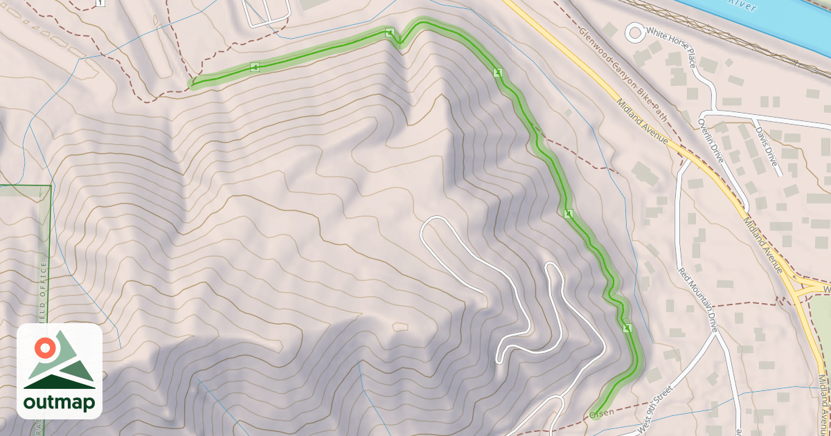 Map of Olsen Connector Trail